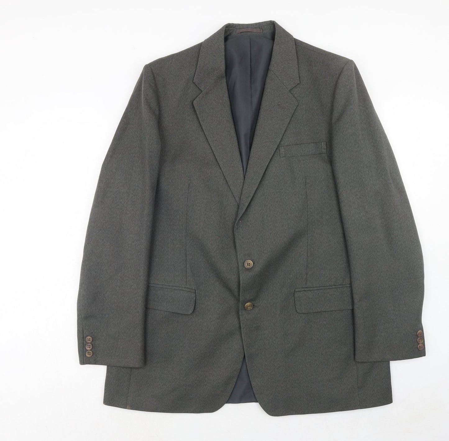 Hodges Mens Grey Polyester Jacket Suit Jacket Size 42 Regular
