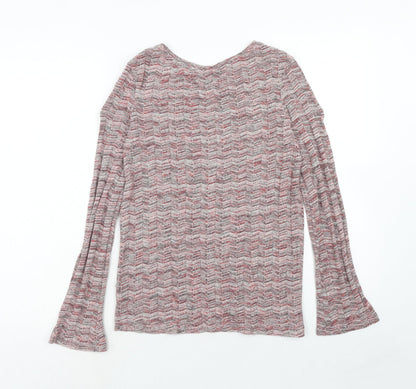 Next Womens Red Round Neck Acrylic Pullover Jumper Size 8