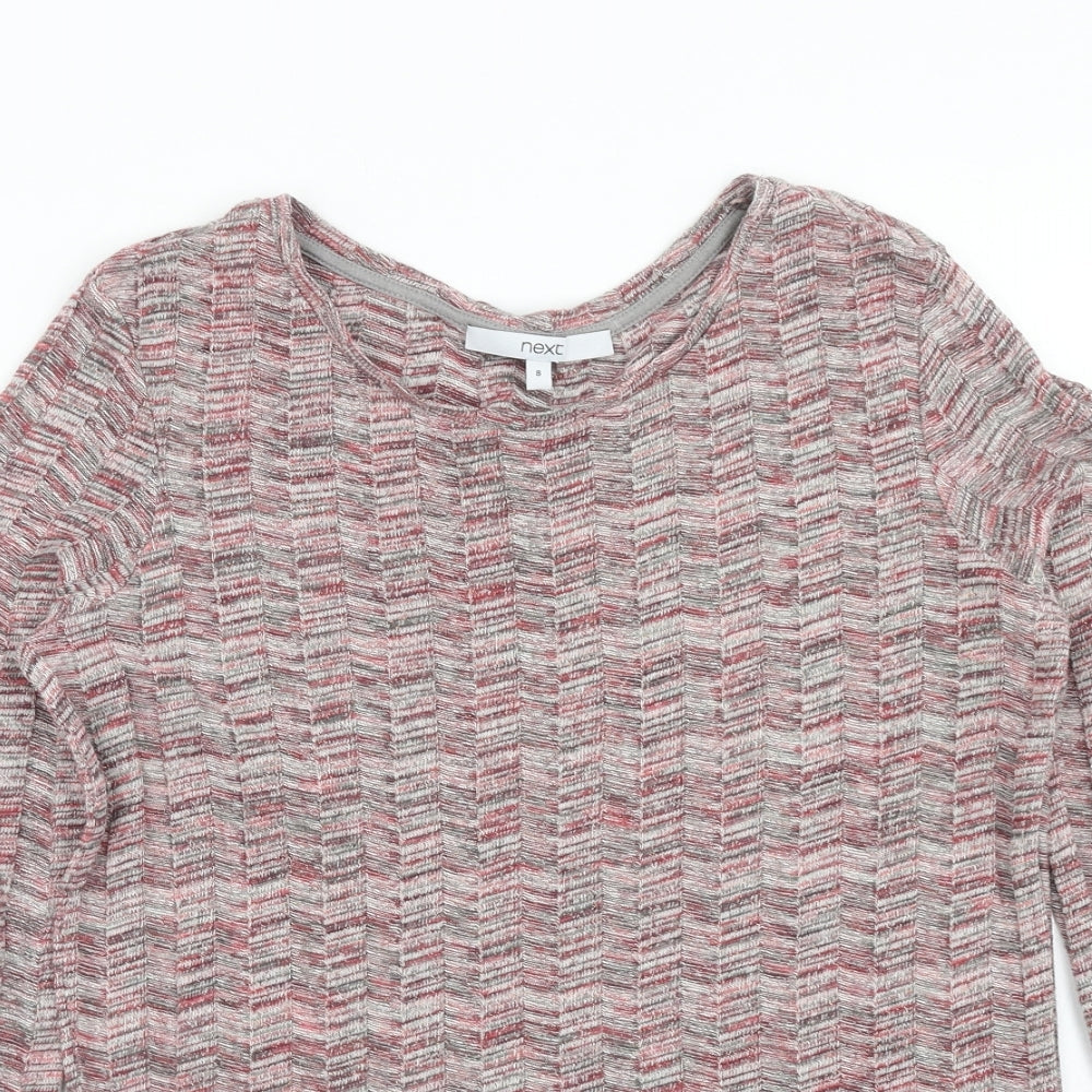 NEXT Womens Red Round Neck Acrylic Pullover Jumper Size 8