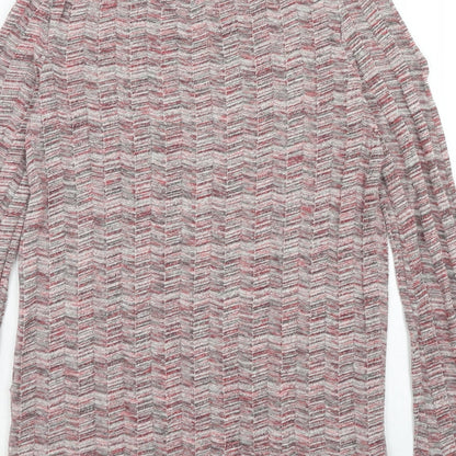 Next Womens Red Round Neck Acrylic Pullover Jumper Size 8