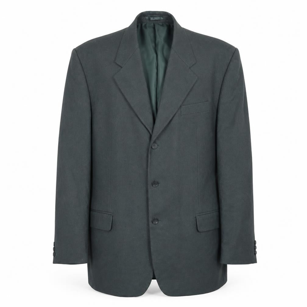 Burton Mens Green Wool Jacket Suit Jacket Size 42 Regular
