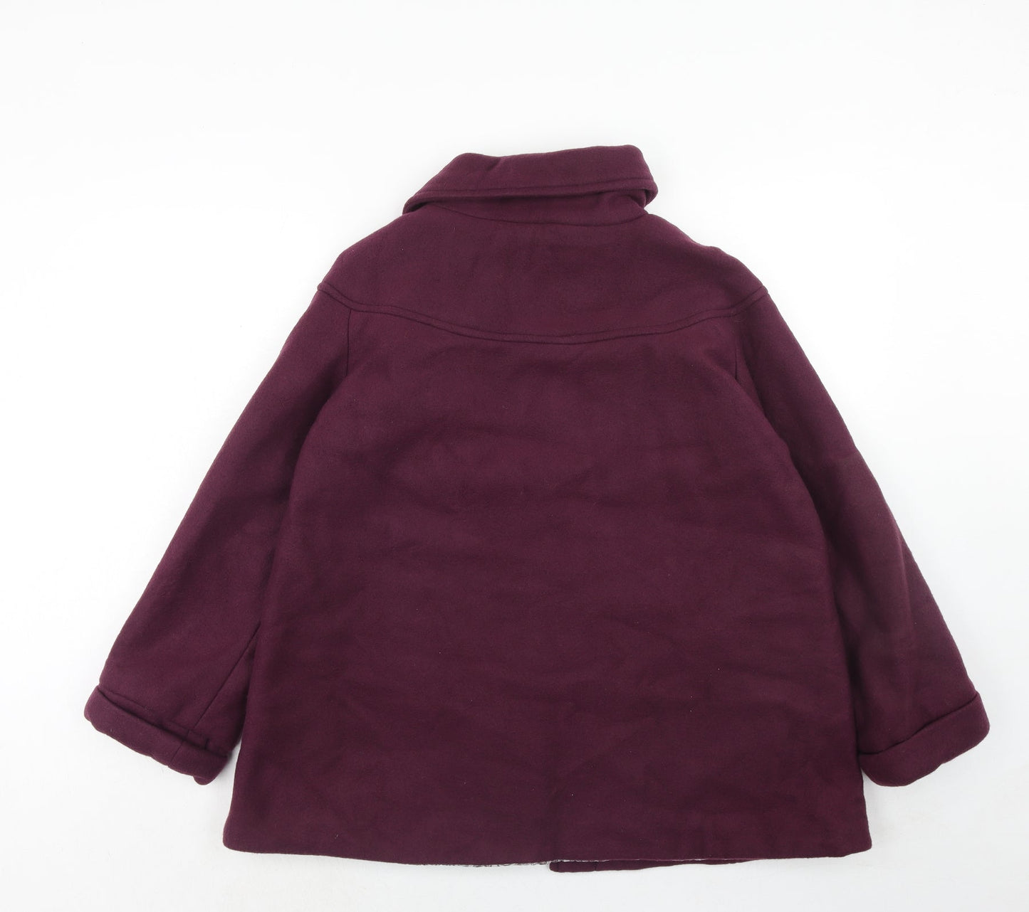 Anne De Lancay Womens Purple Jacket Size 14 Button