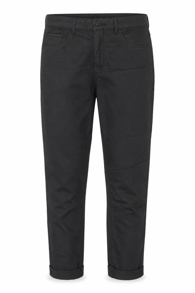 H&M Womens Black Cotton Trousers Size 30 in Regular Zip - Coated
