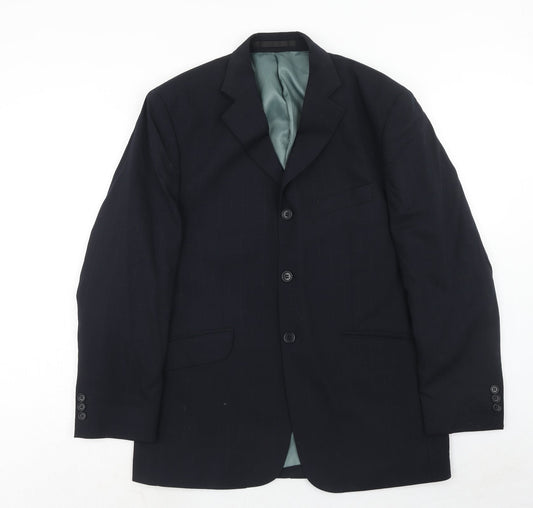 Marks and Spencer Mens Blue Wool Jacket Suit Jacket Size 40 Regular