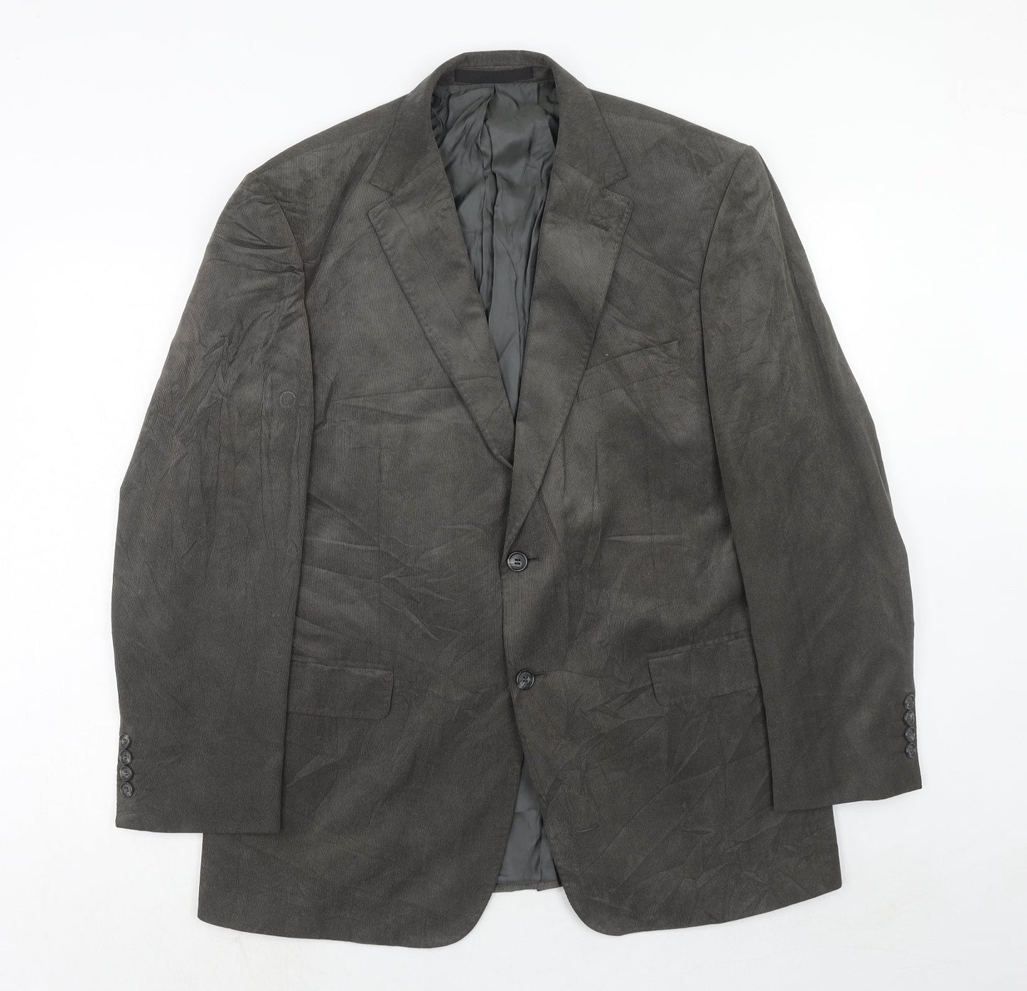 Marks and Spencer Mens Grey Polyester Jacket Blazer Size 42 Regular