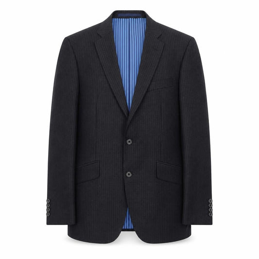 Marks & Spencer Mens Grey Striped Wool Jacket Suit Jacket Size 38 Regular