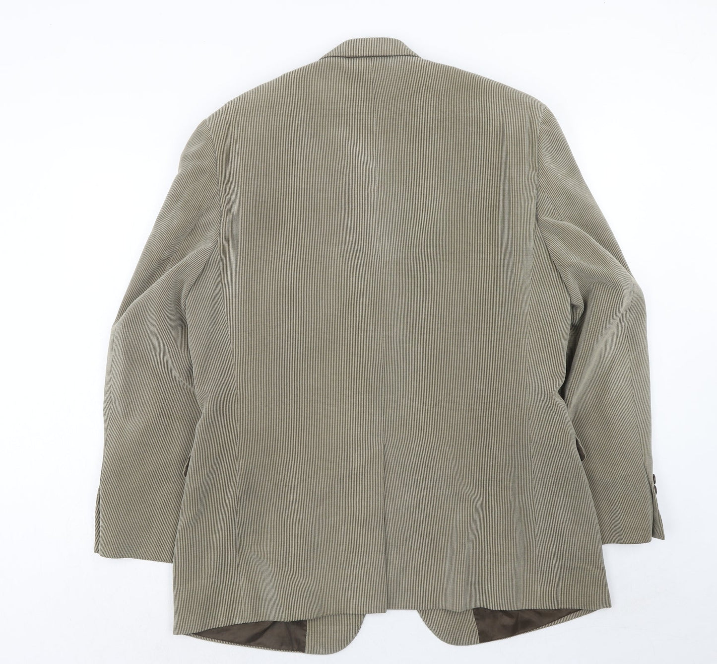 Greenwoods Mens Beige Polyester Jacket Blazer Size 42 Regular