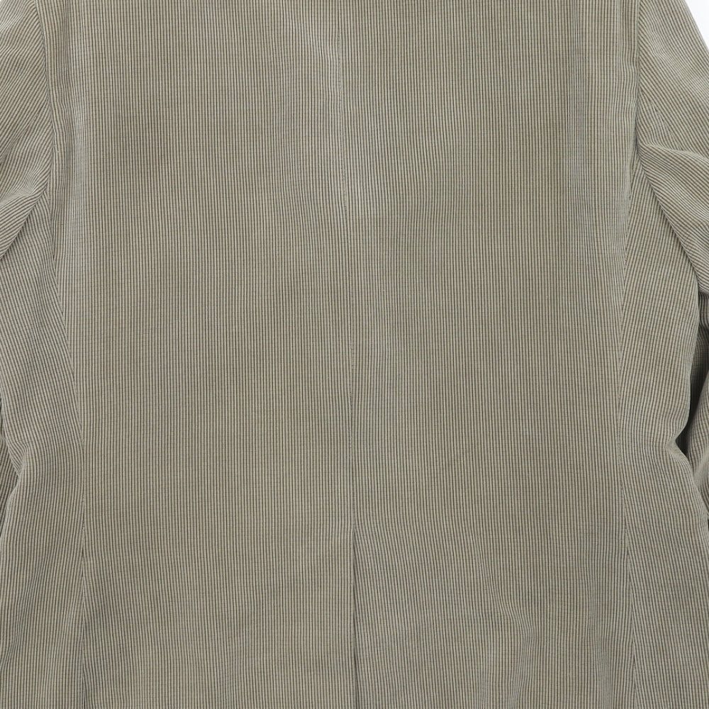 Greenwoods Mens Beige Polyester Jacket Blazer Size 42 Regular