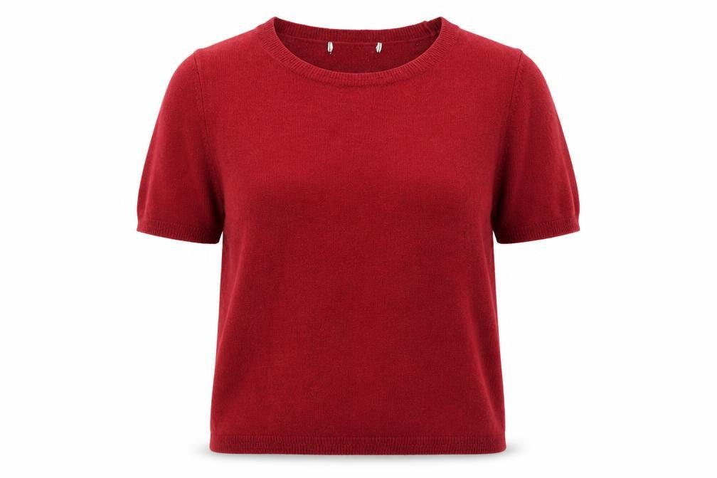 Marks & Spencer Womens Red Round Neck Acrylic Pullover Jumper Size 12