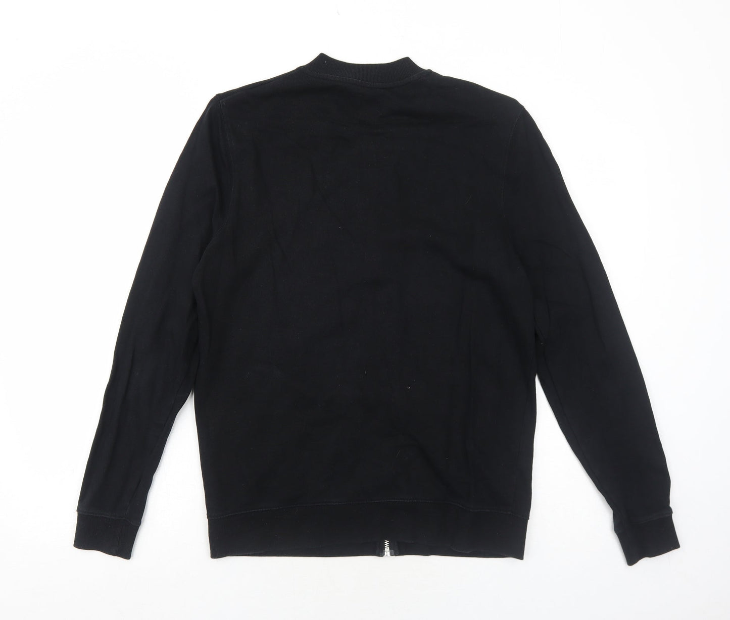 ASOS Mens Black Polyester Full Zip Sweatshirt Size S Zip