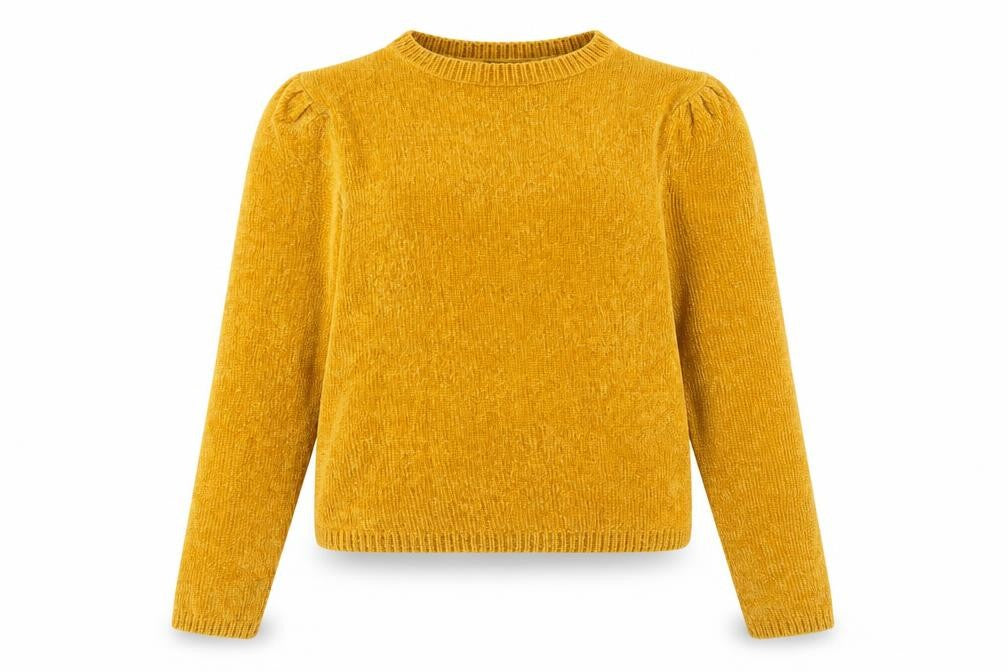 QED London Womens Yellow Round Neck Polyester Pullover Jumper Size M