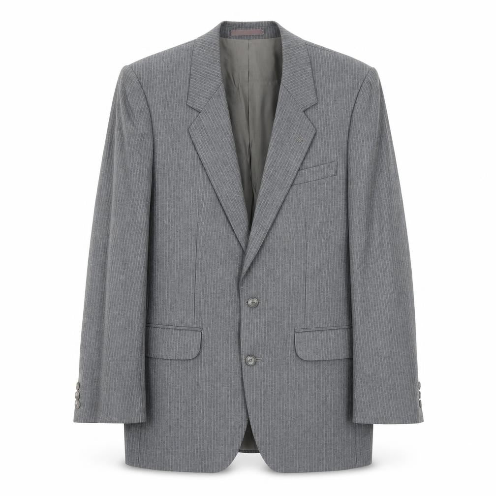 James Barry Mens Grey Striped Wool Jacket Suit Jacket Size 38 Regular