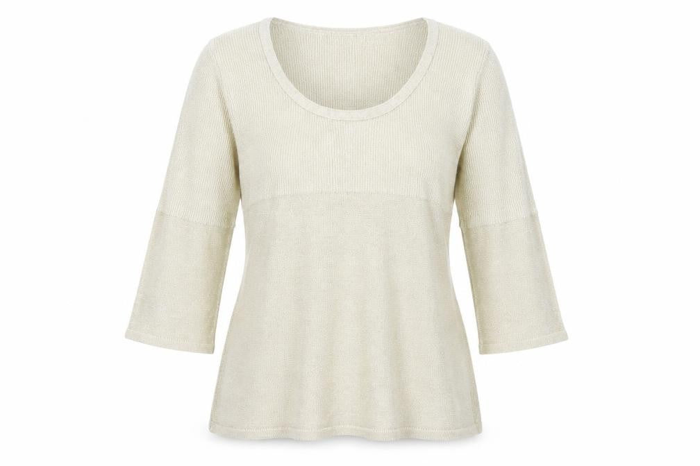 Warehouse Womens Gold Scoop Neck Acrylic Pullover Jumper Size 14