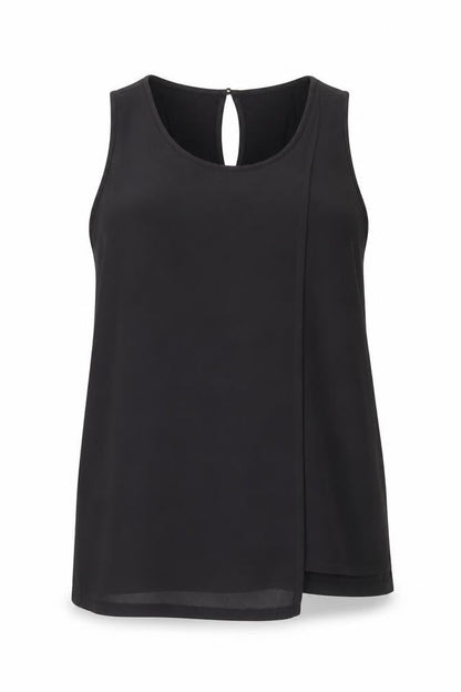 Oasis Womens Black Polyester Basic Tank Size L Round Neck