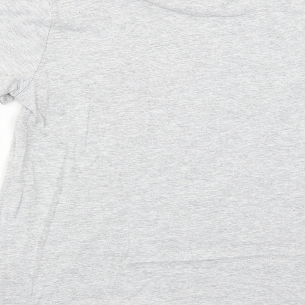 NEXT Boys Grey Cotton Basic T-Shirt Size 9 Years Round Neck Pullover