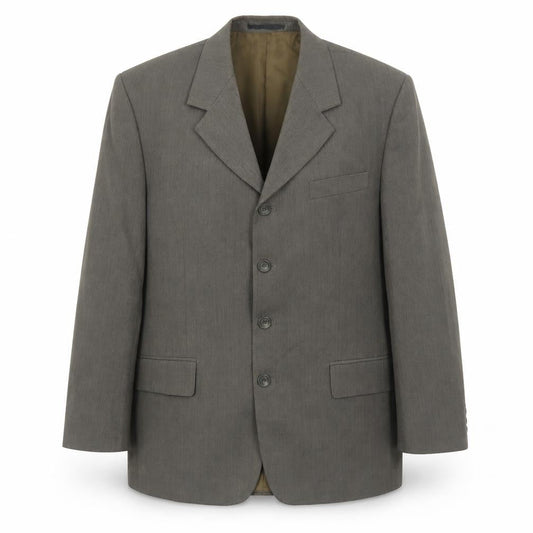 Vittoria Mens Grey Polyester Jacket Blazer Size 40 Regular