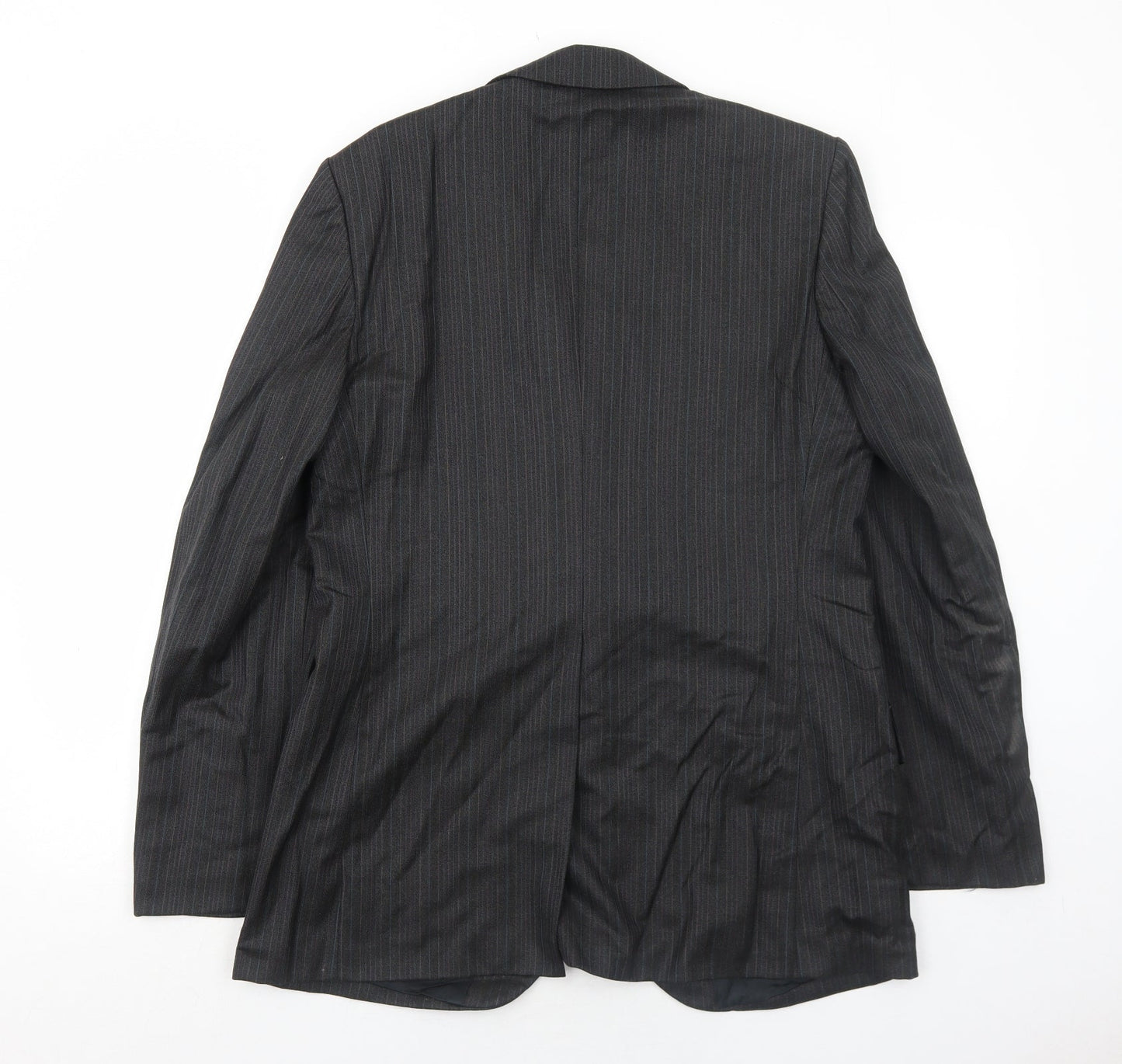 Pure Mens Grey Striped Wool Jacket Suit Jacket Size 38 Regular