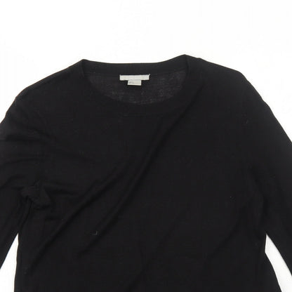 H&M Womens Black Round Neck Polyester Pullover Jumper Size S