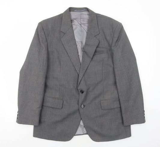 Greenwoods Mens Grey Polyester Jacket Suit Jacket Size 42 Regular