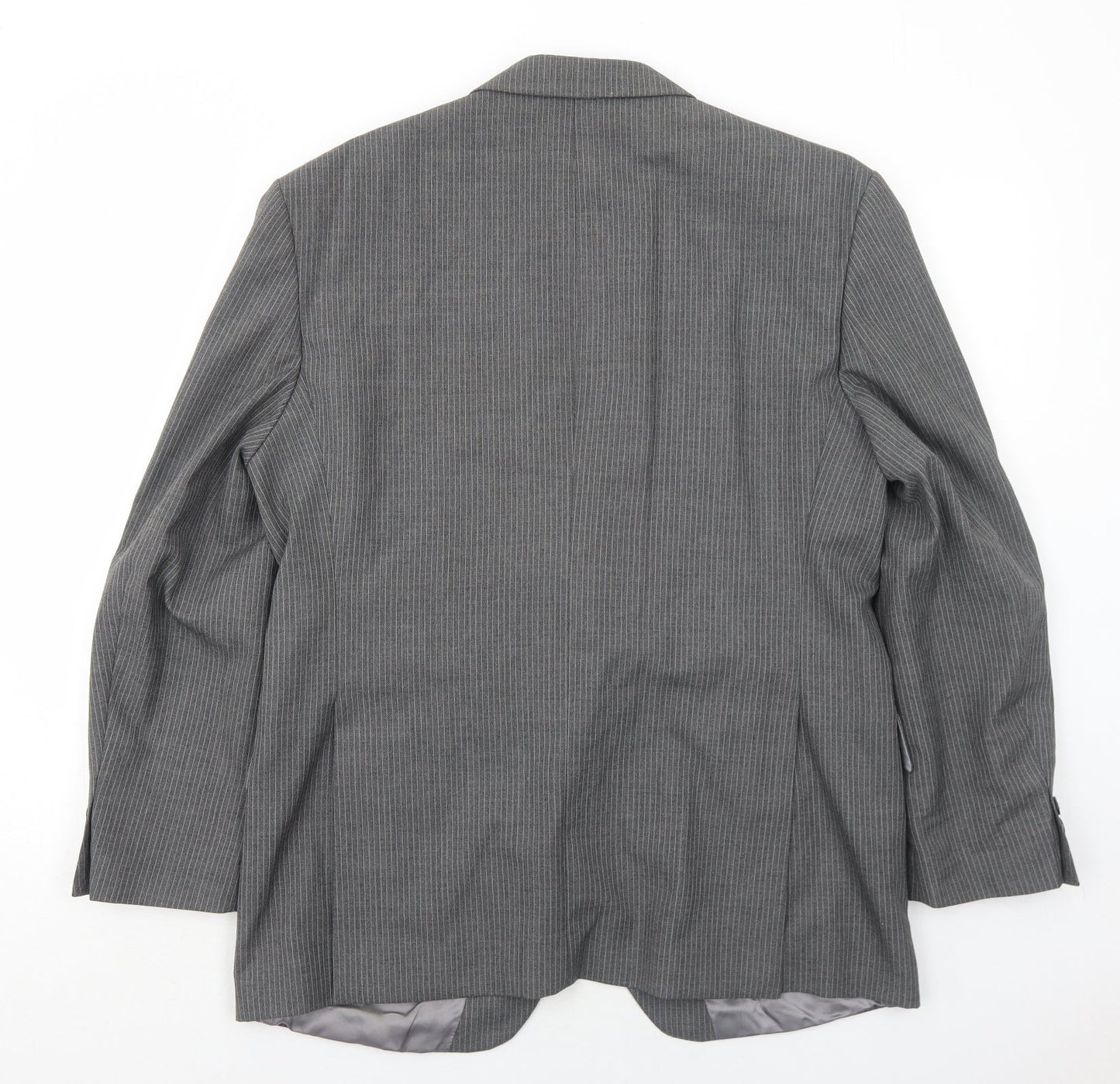 Greenwoods Mens Grey Polyester Jacket Suit Jacket Size 42 Regular