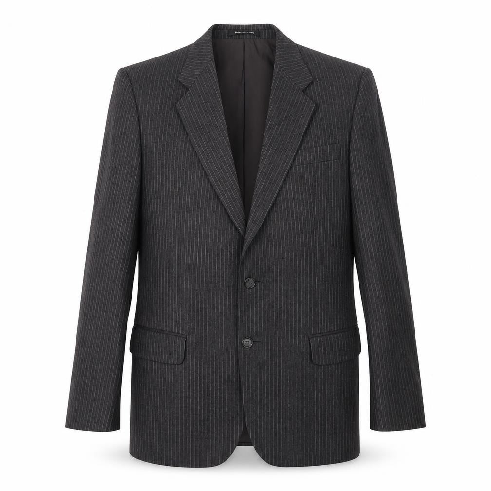 Marks & Spencer Mens Grey Striped Wool Jacket Suit Jacket Size 38 Regular