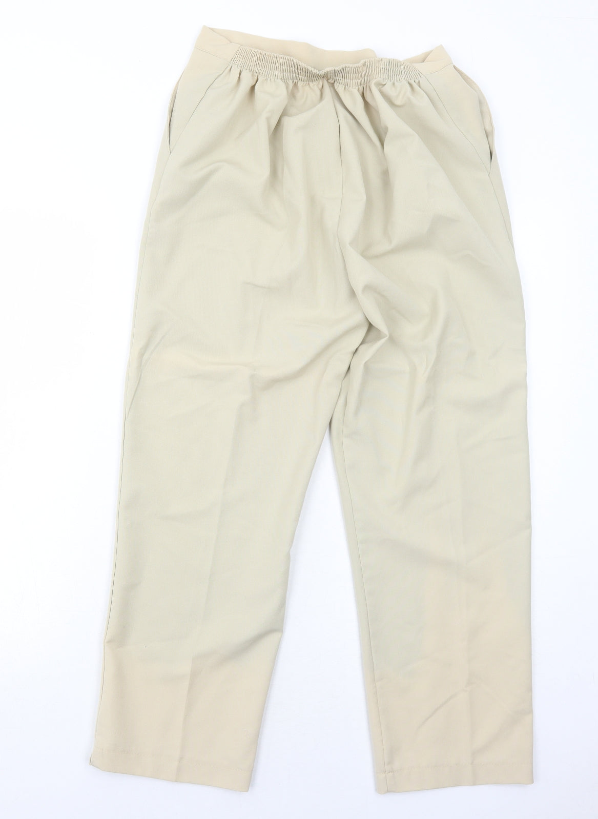 ARISTA Womens Beige Polyester Trousers Size 16 Regular