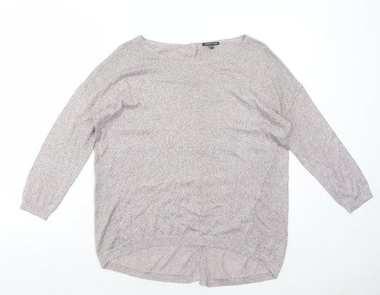 Warehouse Womens Pink Round Neck Cotton Pullover Jumper Size 10