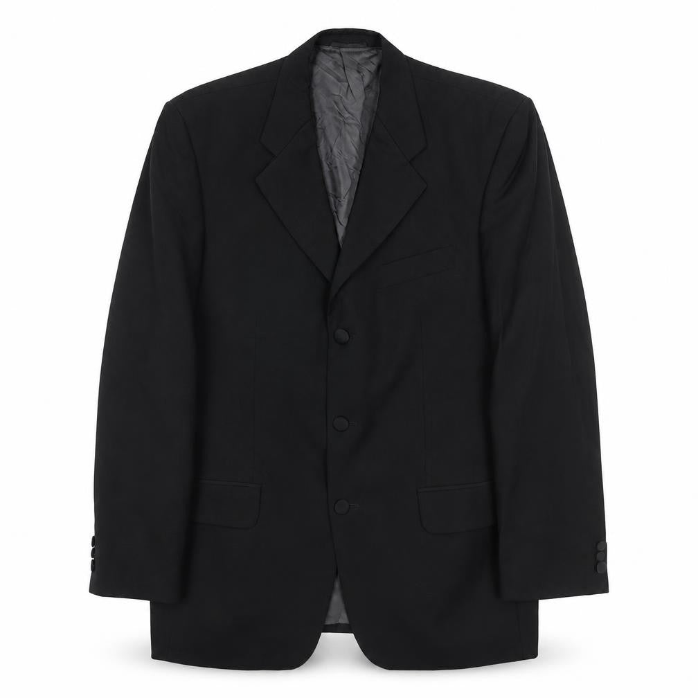 Fraser Mens Black Wool Jacket Suit Jacket Size 40 Regular