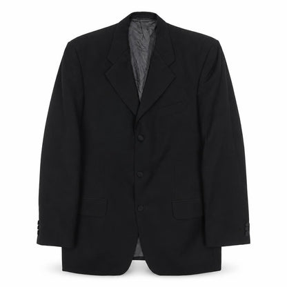 Fraser Mens Black Wool Jacket Suit Jacket Size 40 Regular