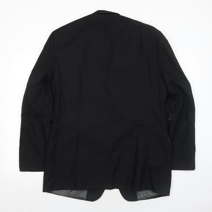 Fraser Mens Black Wool Jacket Suit Jacket Size 40 Regular
