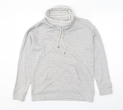 ESPRIT Womens Grey Polyester Pullover Sweatshirt Size S Pullover