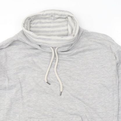 ESPRIT Womens Grey Polyester Pullover Sweatshirt Size S Pullover
