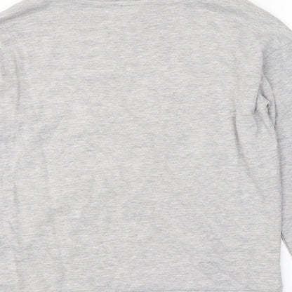 ESPRIT Womens Grey Polyester Pullover Sweatshirt Size S Pullover