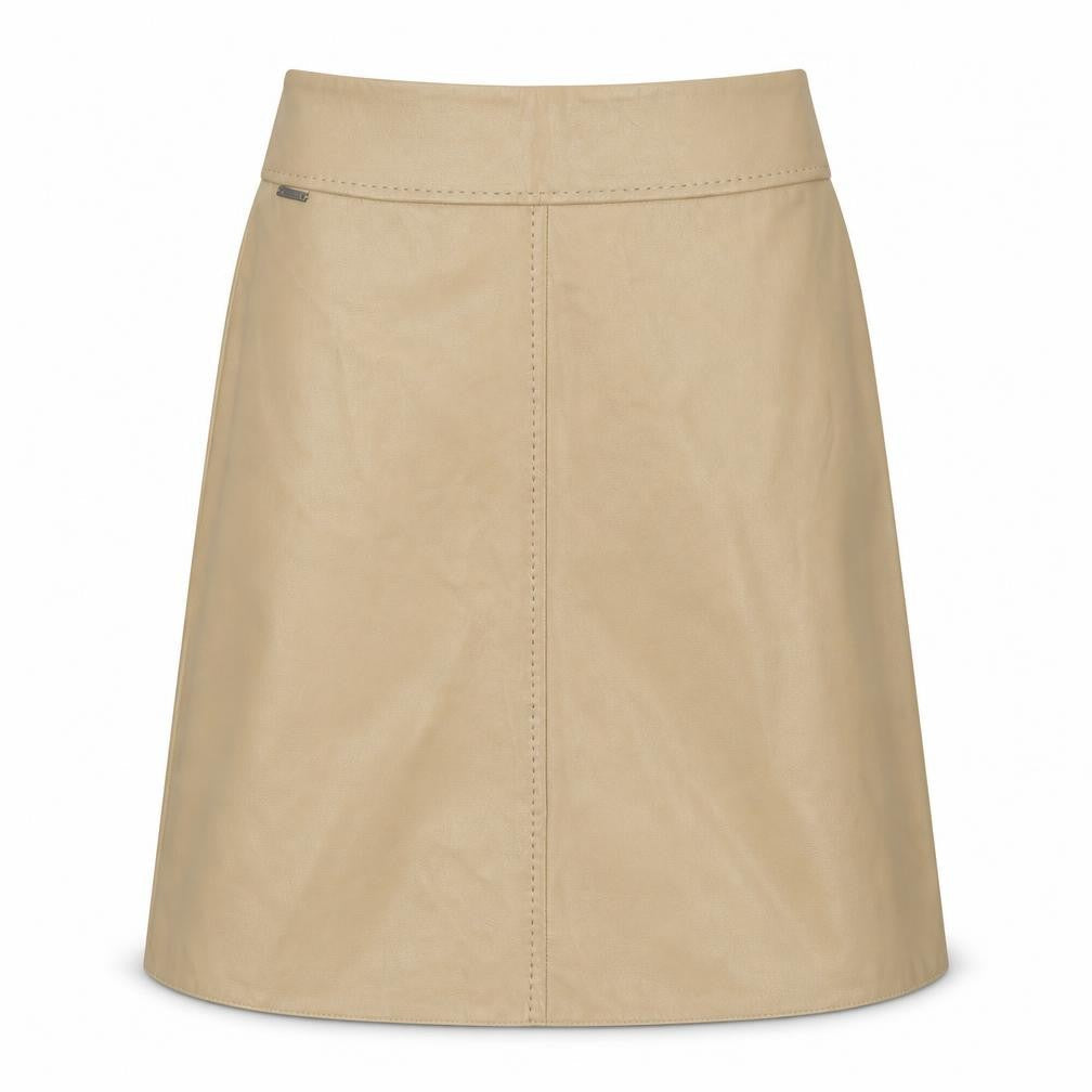 River Island Womens Brown Polyurethane A-Line Skirt Size 8 Zip
