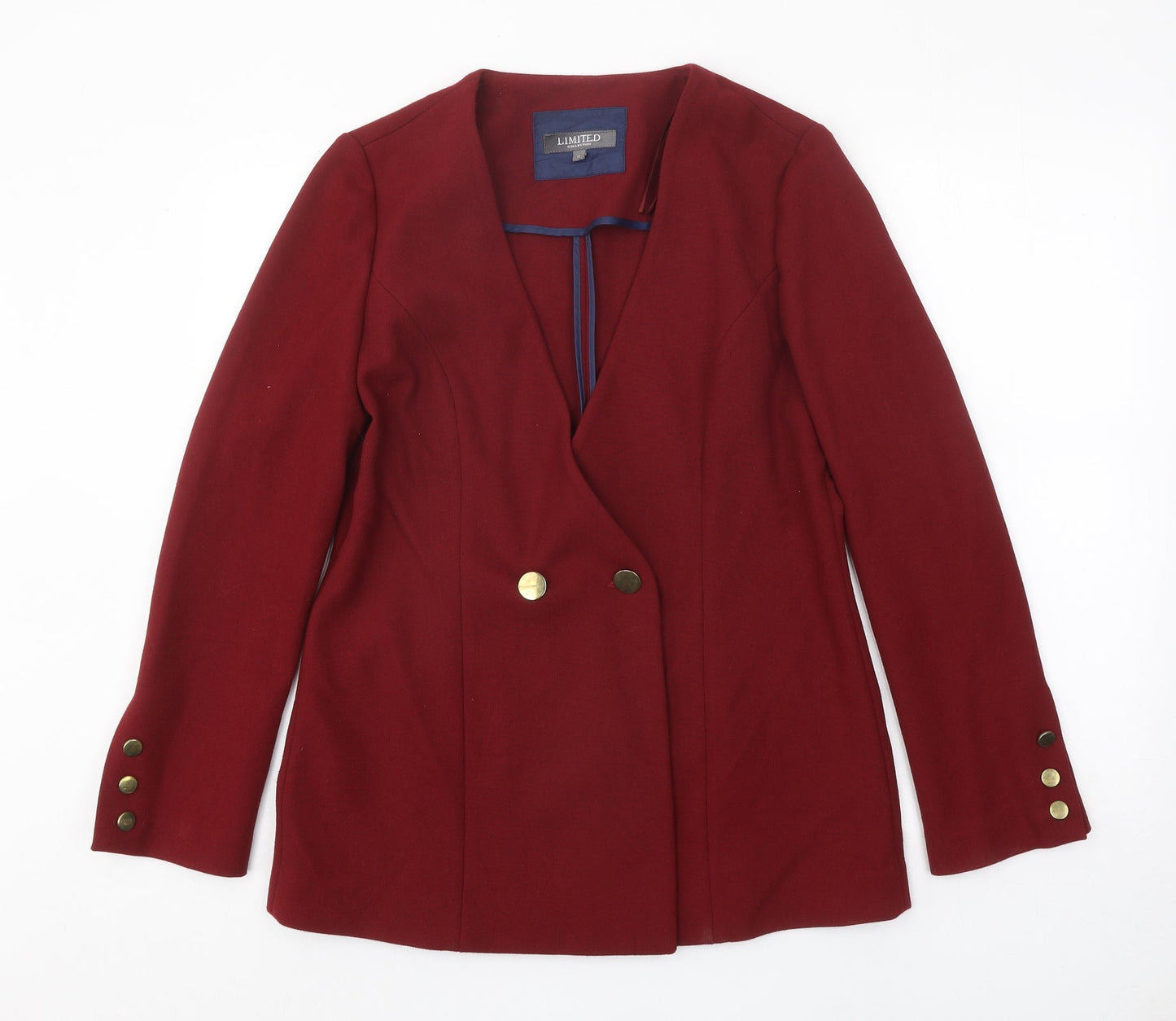 Limited Womens Red Jacket Blazer Size 12 Button