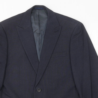 Next Mens Blue Viscose Jacket Suit Jacket Size 38 Regular