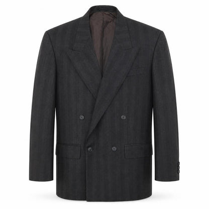 Next Mens Grey Striped Polyester Jacket Suit Jacket Size 40 Regular