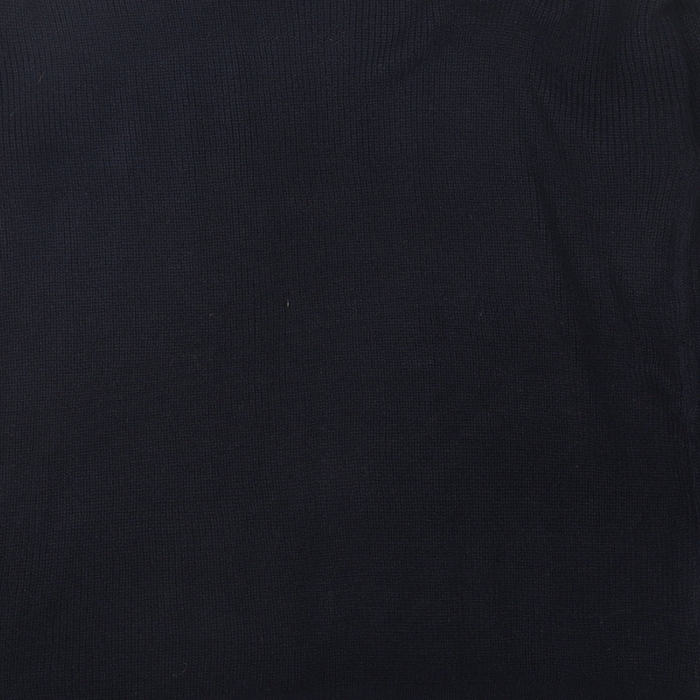 Brave Soul Womens Blue V-Neck Acetate Cardigan Jumper Size M