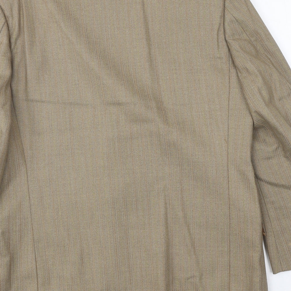 Gibson Llather Mens Brown Wool Jacket Blazer Size 38 Regular