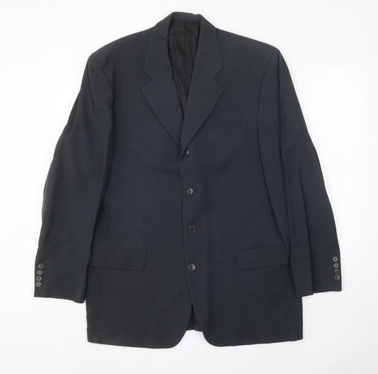 Daniel Hetcher Mens Grey Wool Jacket Suit Jacket Size 40 Regular