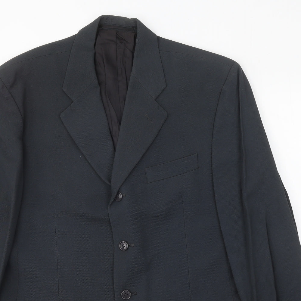 Daniel Hetcher Mens Grey Wool Jacket Suit Jacket Size 40 Regular