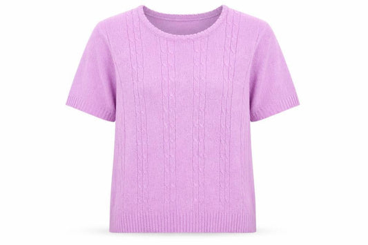 EWM Womens Purple Round Neck Acrylic Pullover Jumper Size 14