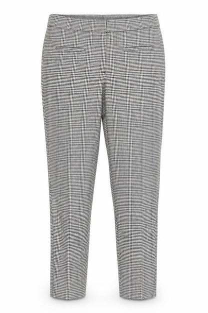 Select Womens Grey Plaid Polyester Capri Trousers Size 10 Regular Zip