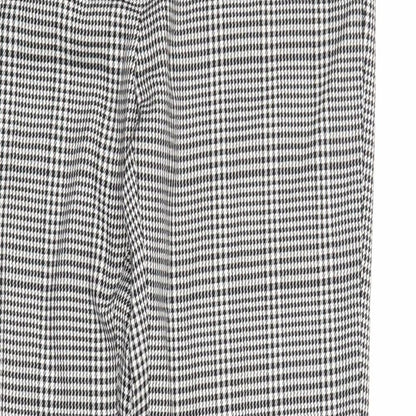Select Womens Grey Plaid Polyester Capri Trousers Size 10 Regular Zip