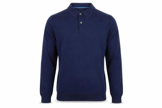 Next Mens Black Collared Cotton Pullover Jumper Size S Long Sleeve
