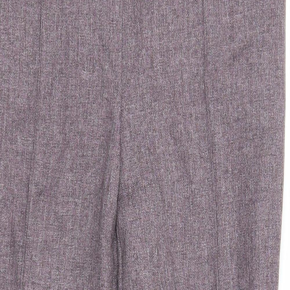 Damart Womens Purple Polyester Trousers Size 12 Regular