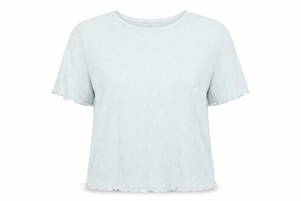 Berkertex Womens Blue Polyester Basic T-Shirt Size 16 Round Neck
