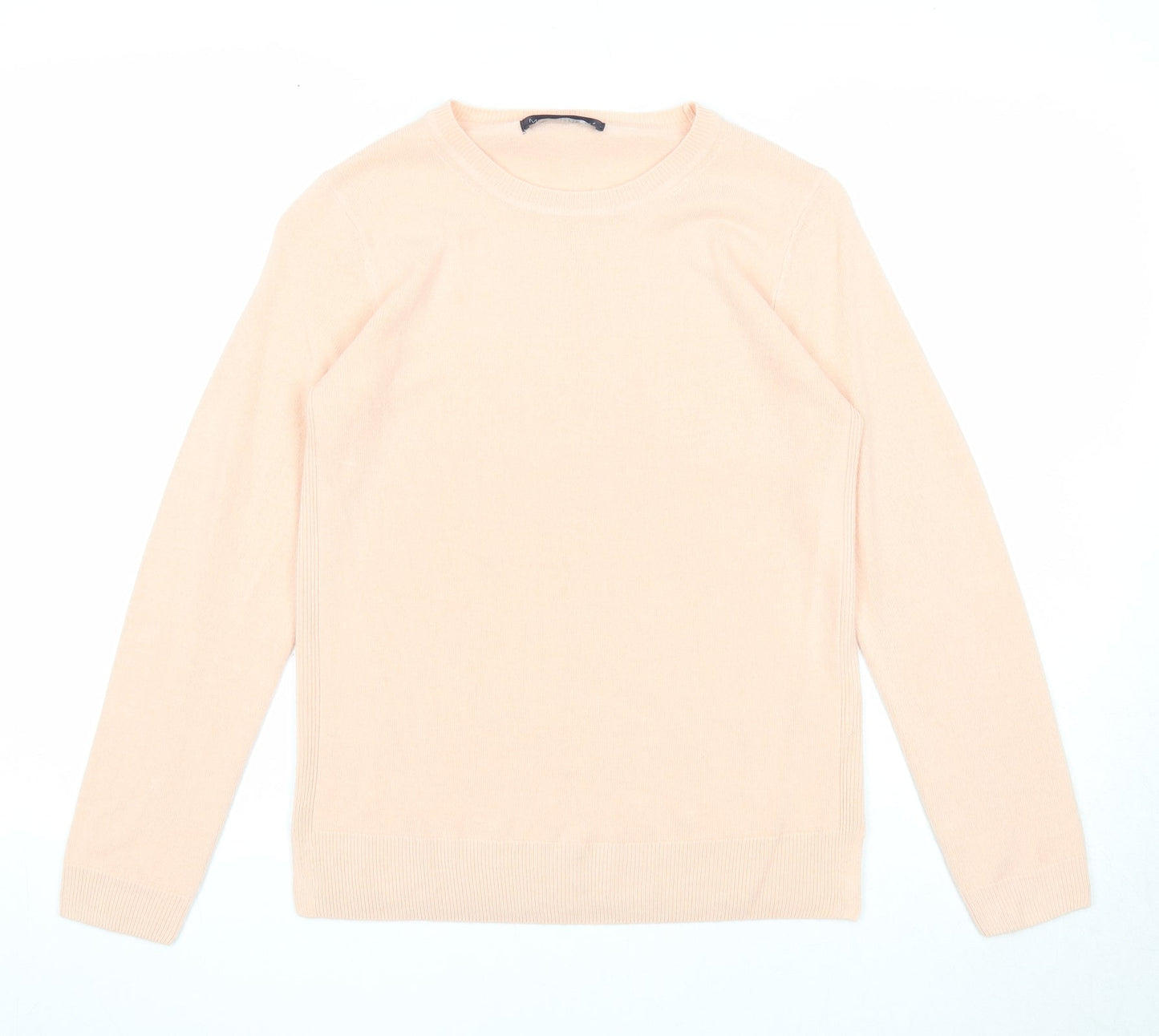 Marks and Spencer Womens Pink Round Neck Acrylic Pullover Jumper Size 8