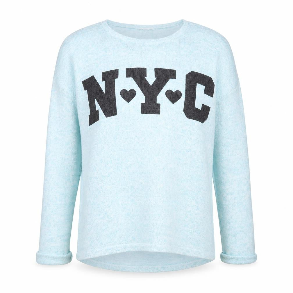 H&M Girls Blue Round Neck Viscose Pullover Jumper Size 14 Years Pullover - NYC