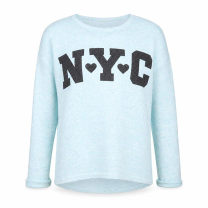 H&M Girls Blue Round Neck Viscose Pullover Jumper Size 14 Years Pullover - NYC